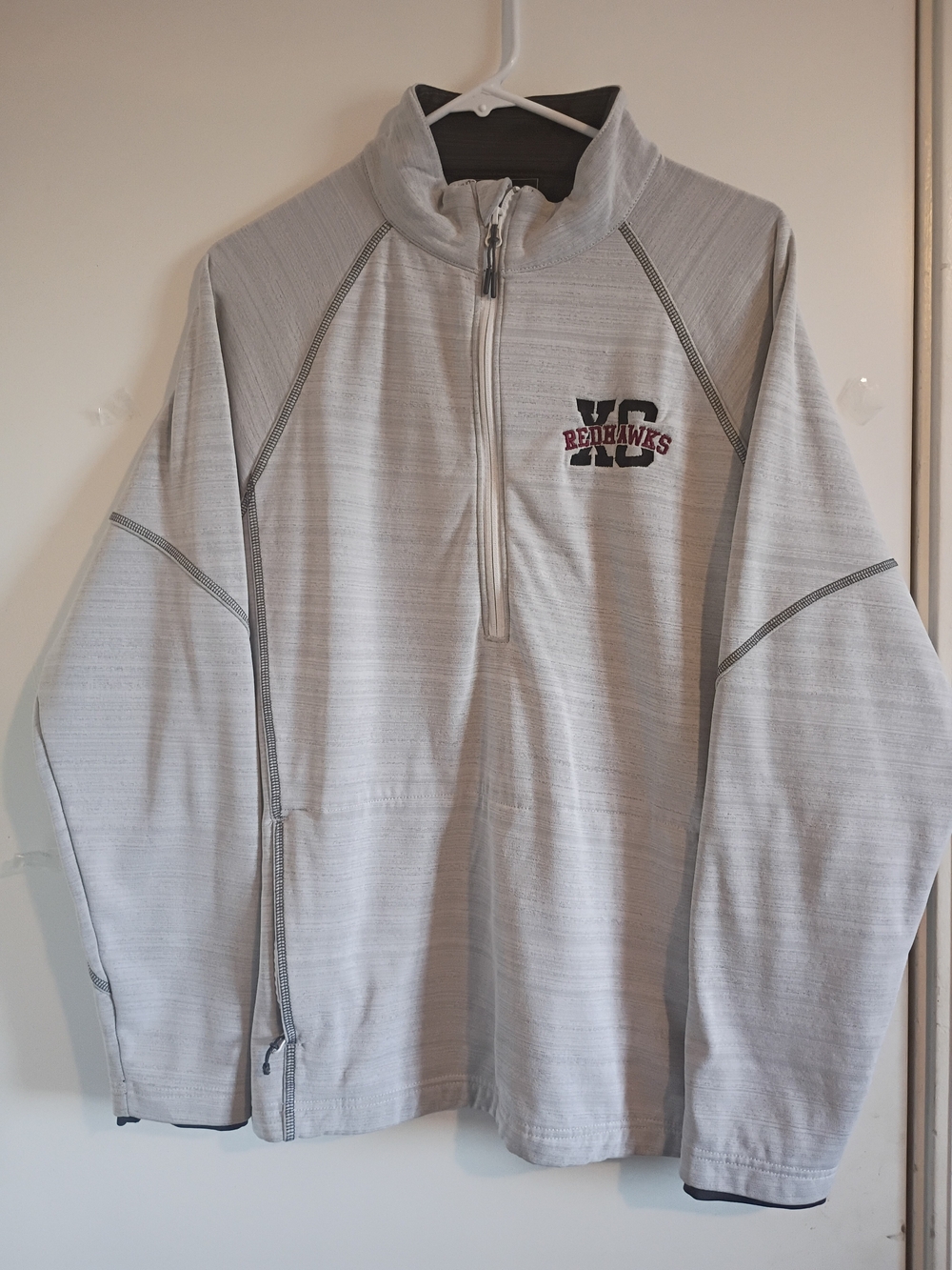 Holloway Light Gray Redhawks Half-Zip Pullover